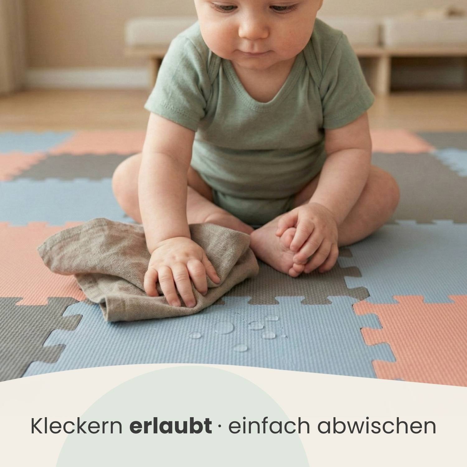 27 Teile Spielmatte Baby Puzzlematte 30x30 Krabbelmatte Bodenmatte Kinderzimmer