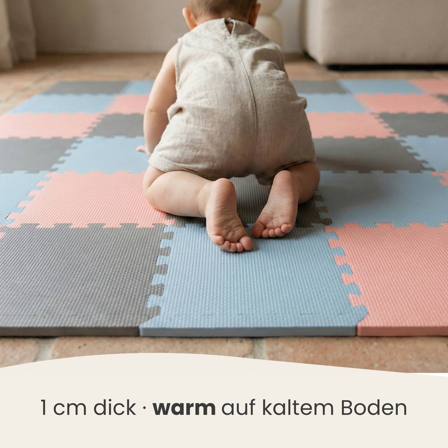 27 Teile Spielmatte Baby Puzzlematte 30x30 Krabbelmatte Bodenmatte Kinderzimmer