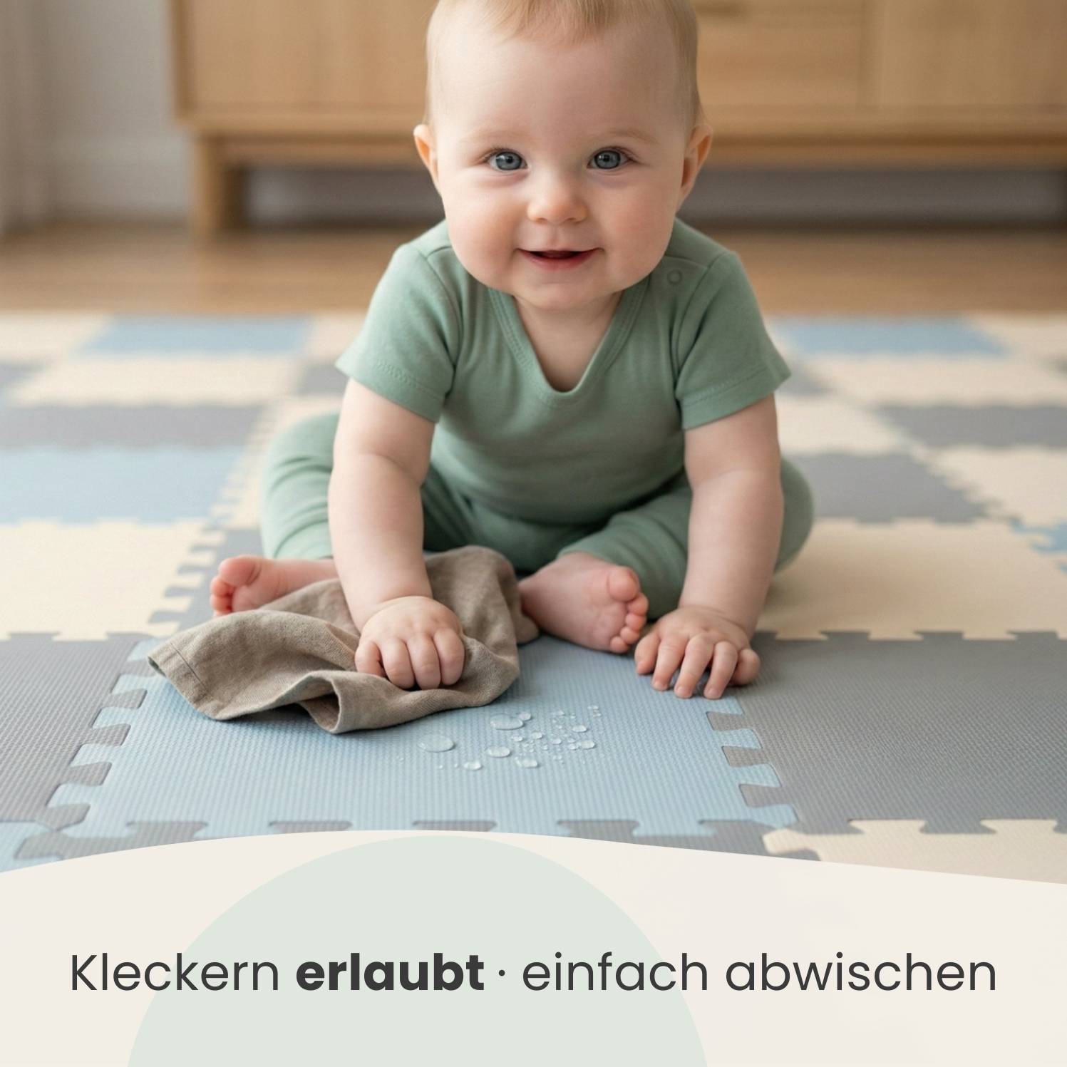 27 Teile Spielmatte Baby Puzzlematte 30x30 Krabbelmatte Bodenmatte Kinderzimmer