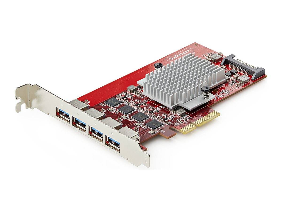 StarTech.com USB-Adapter PCIe 3.0 x4 Low-Profile USB 3.2 Gen 2 x 4 Rot TAA-konform