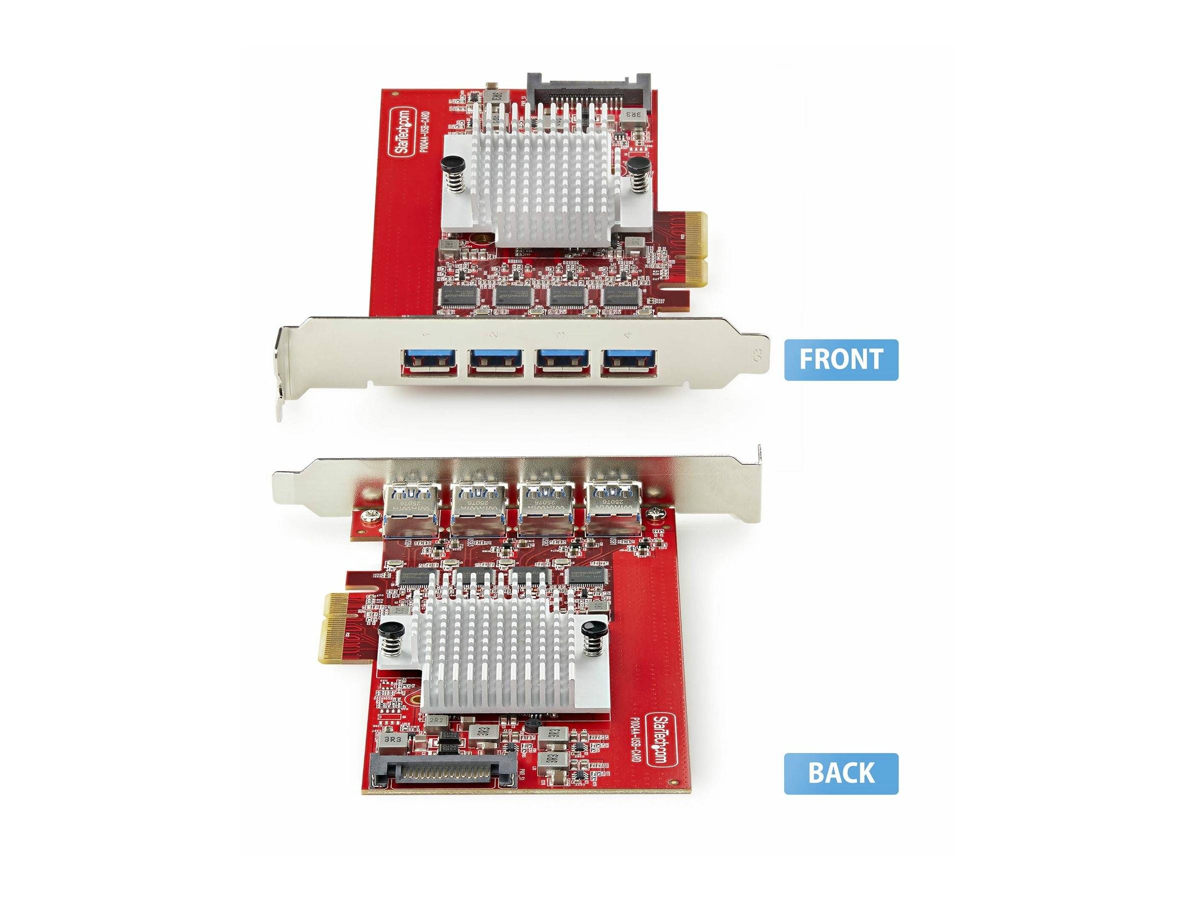 StarTech.com USB-Adapter PCIe 3.0 x4 Low-Profile USB 3.2 Gen 2 x 4 Rot TAA-konform
