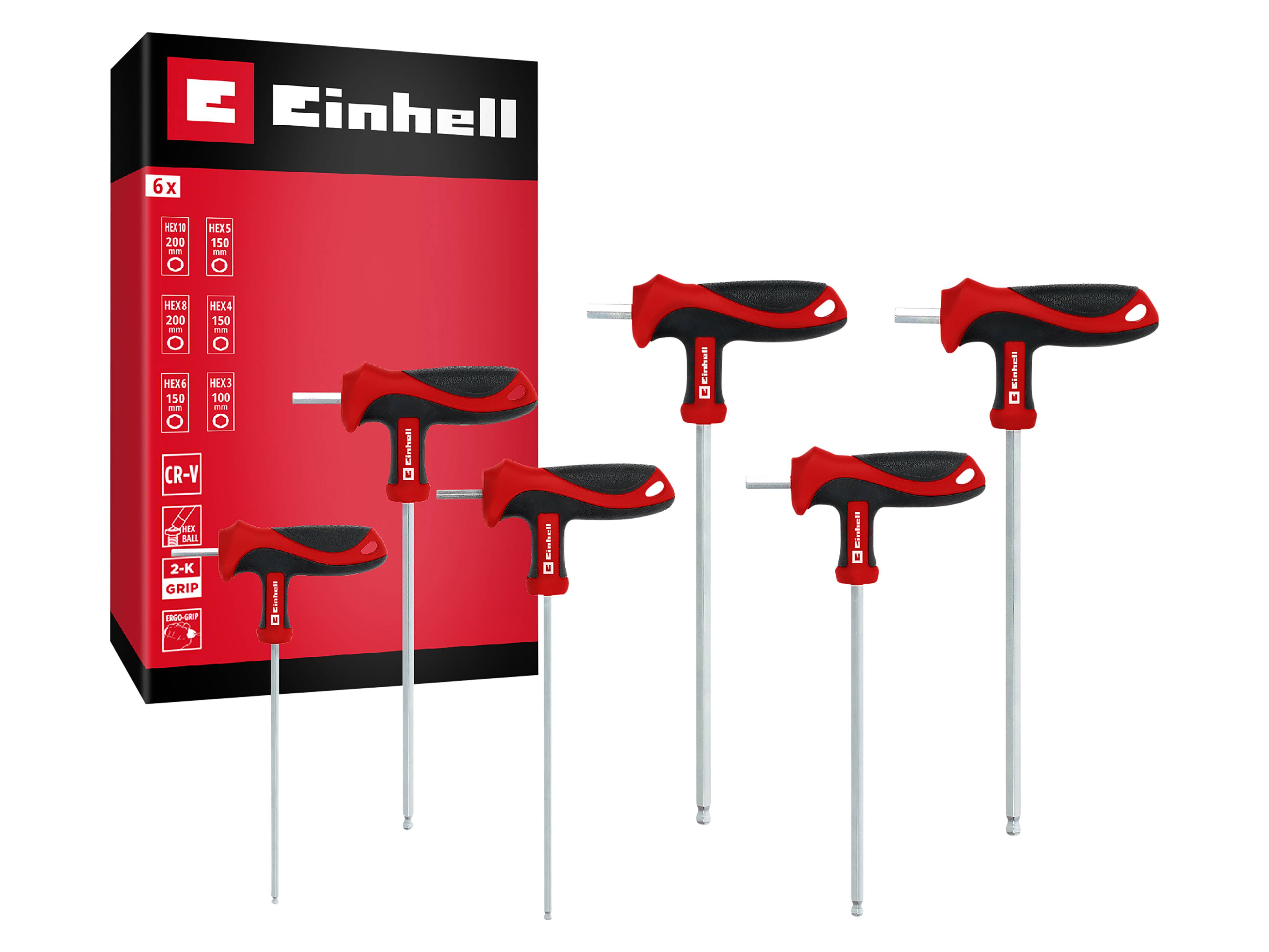 EINHELL T-Griff Schraubendreher-Set, 370539, 6-teilig