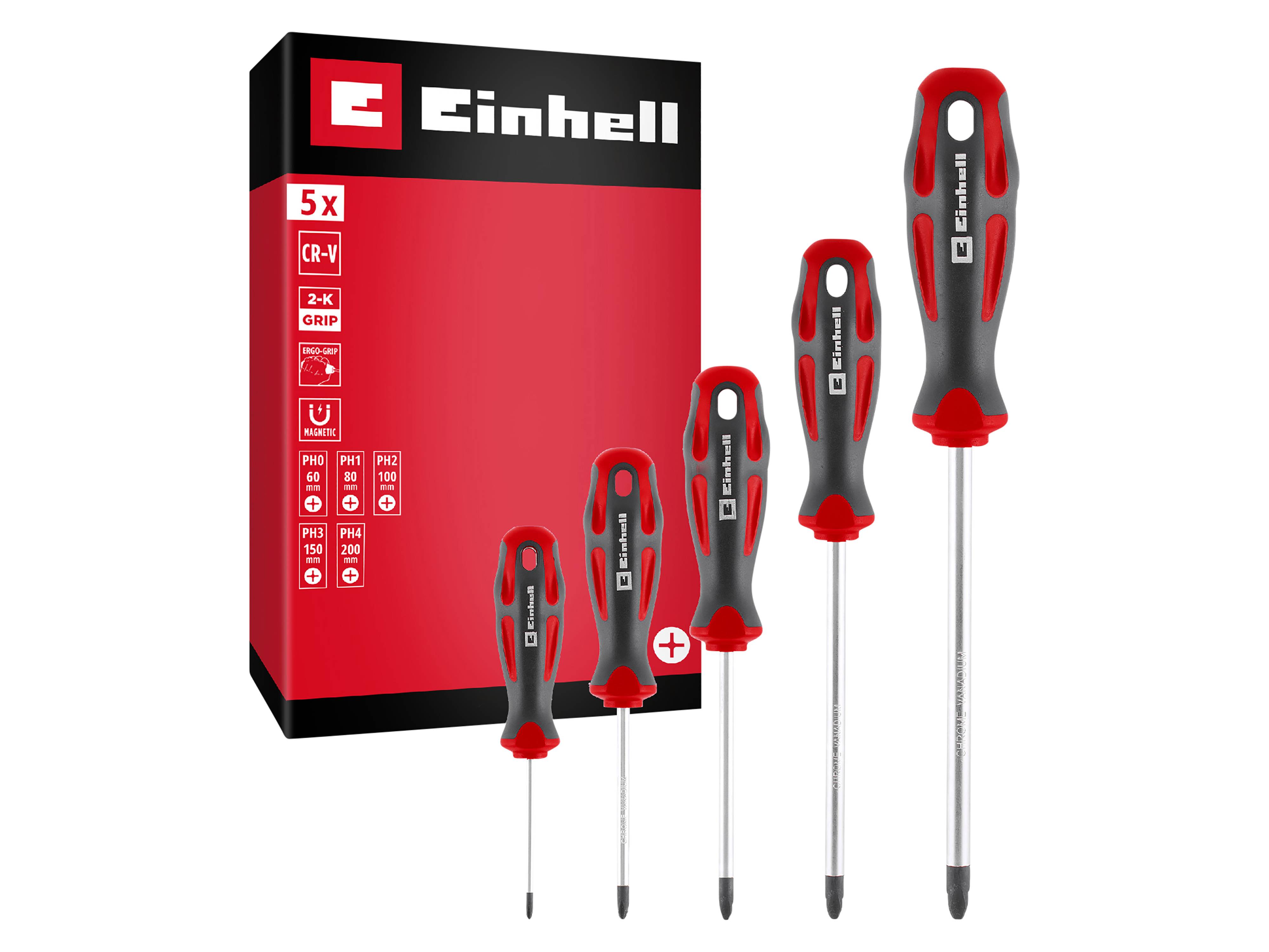 EINHELL Schraubendreher-Set PH, 370536, 5-teilig