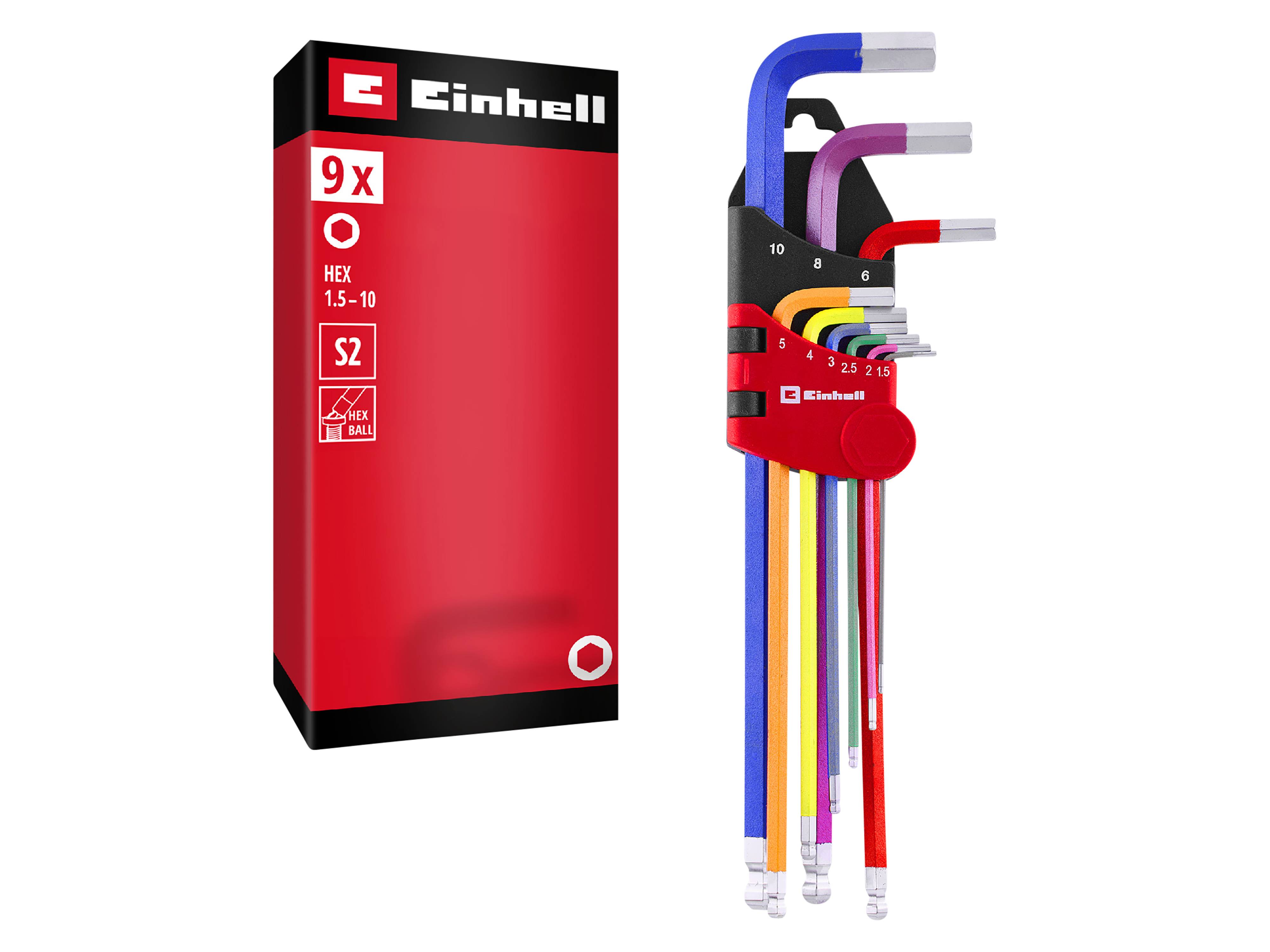 EINHELL Innensechskantschlüssel-Satz, 340558, 9-teilig