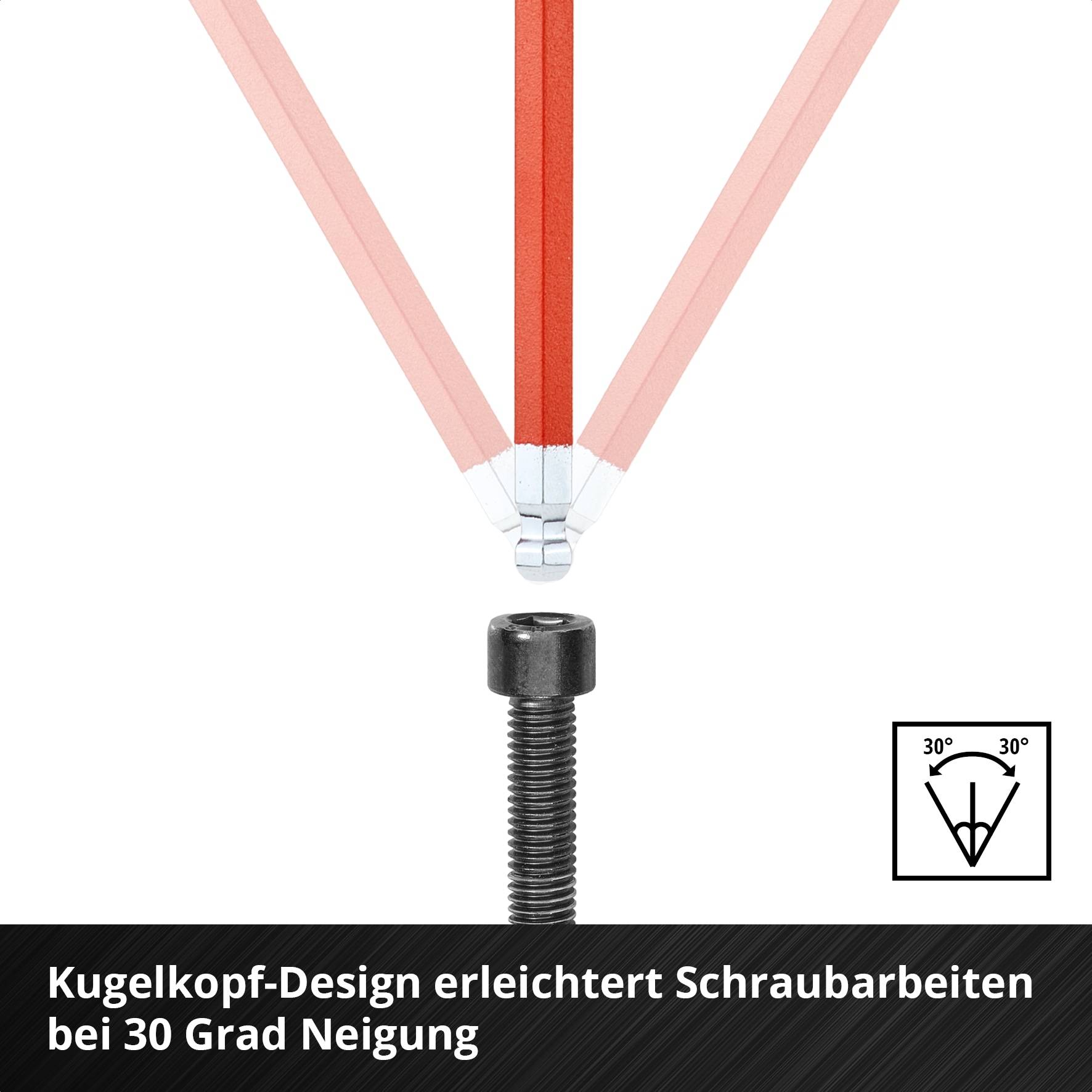 EINHELL Innensechskantschlüssel-Satz, 340558, 9-teilig