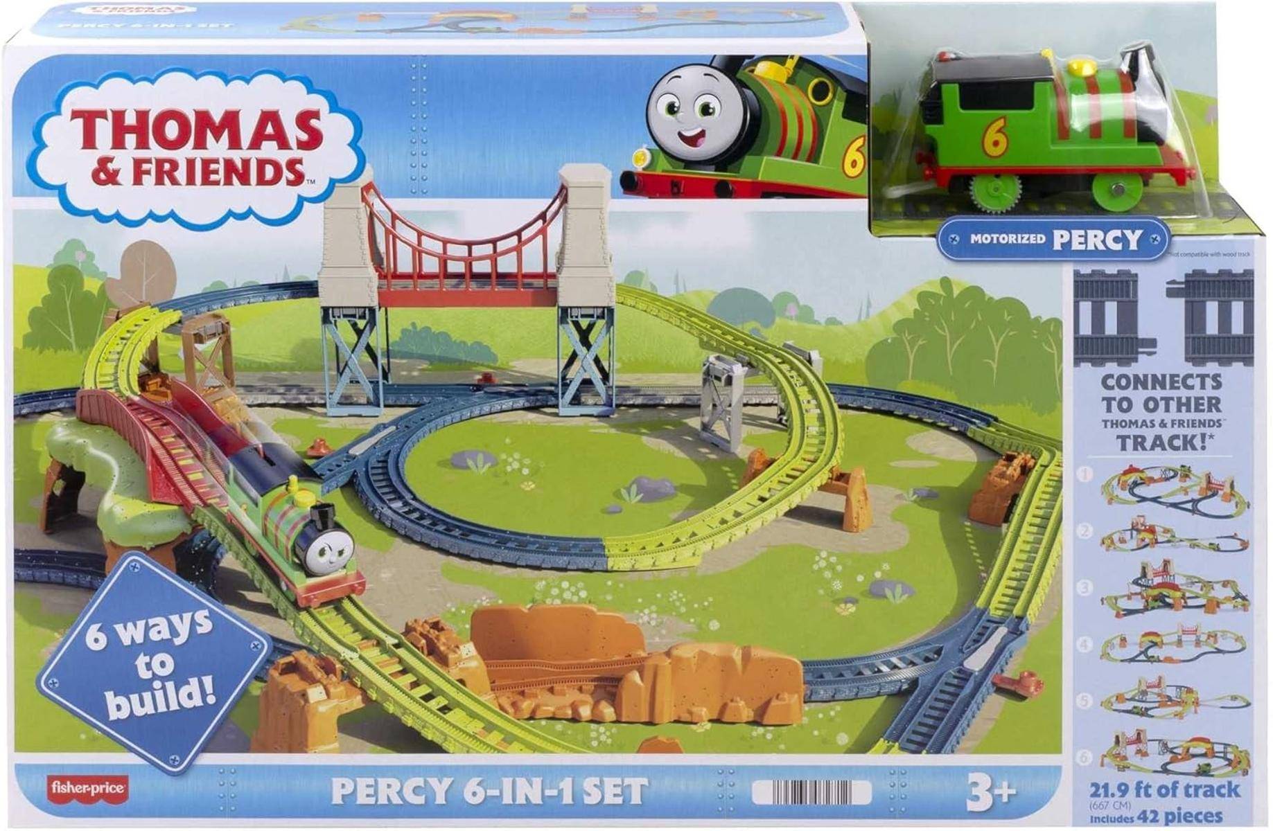 Thomas & Friends Percy 6-in-1 Spielzeugbahn Eisenbahn Zug ab 3 Jahren