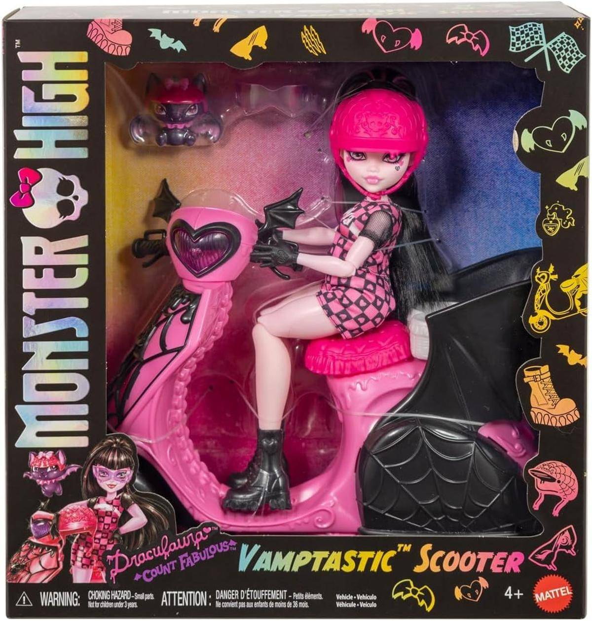 Monster High Draculaura und Sein Monster Scooter hig ab 4 Jahre