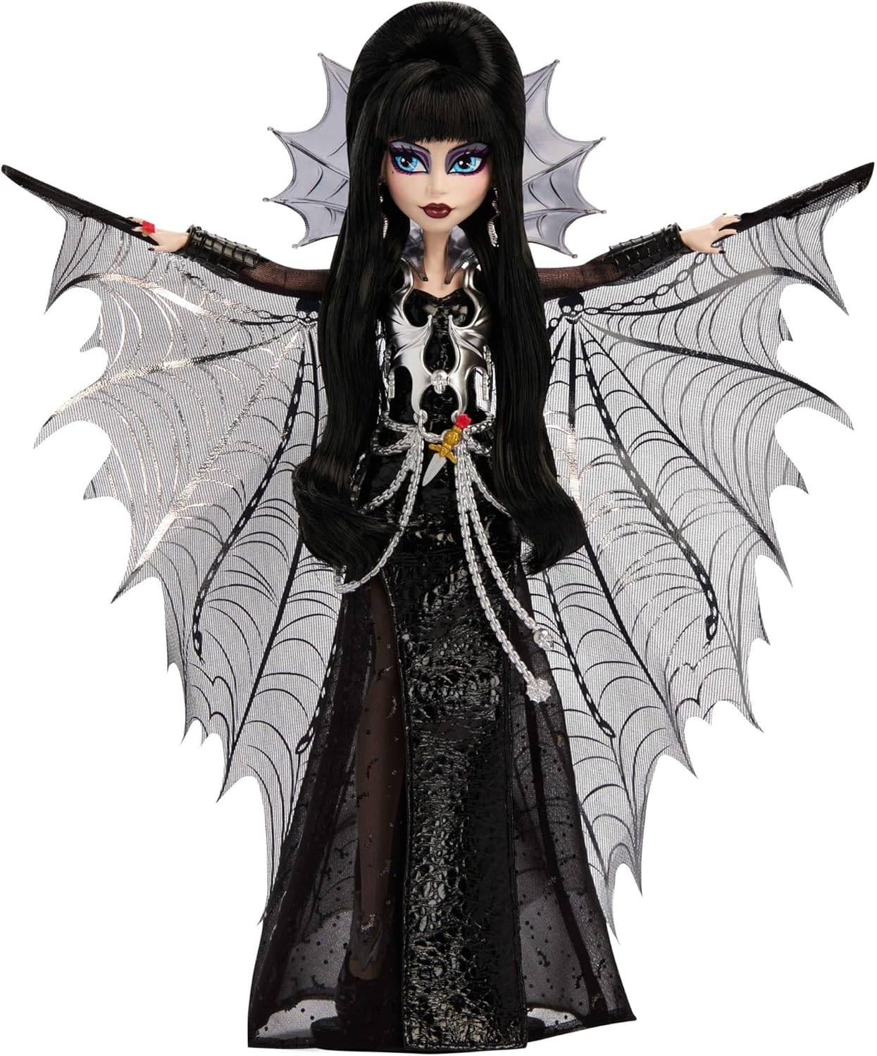 Monster High-Puppe Elvira Herrin der dunklen Magie + Zubehör HYV99 4+