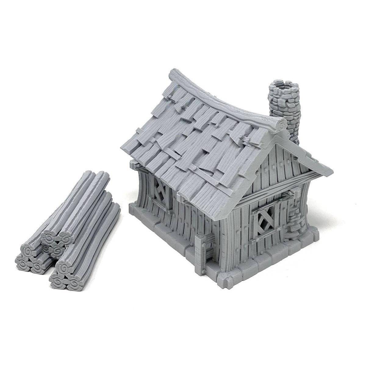 FROST_HUT - Hütte – 3D gedrucktes Modellhaus mit Innenraum (Feldherr)