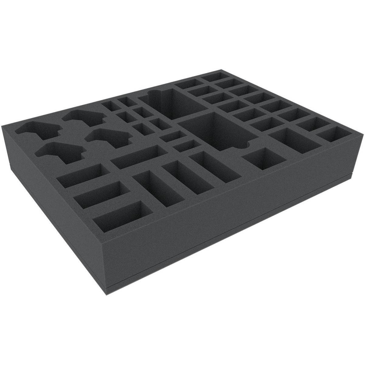 HBMFKQ070BO - HBMFKQ070BO 394 mm x 294 mm x 70 mm Schaumstoffeinlage für Brettspiele mit 37 Fächern