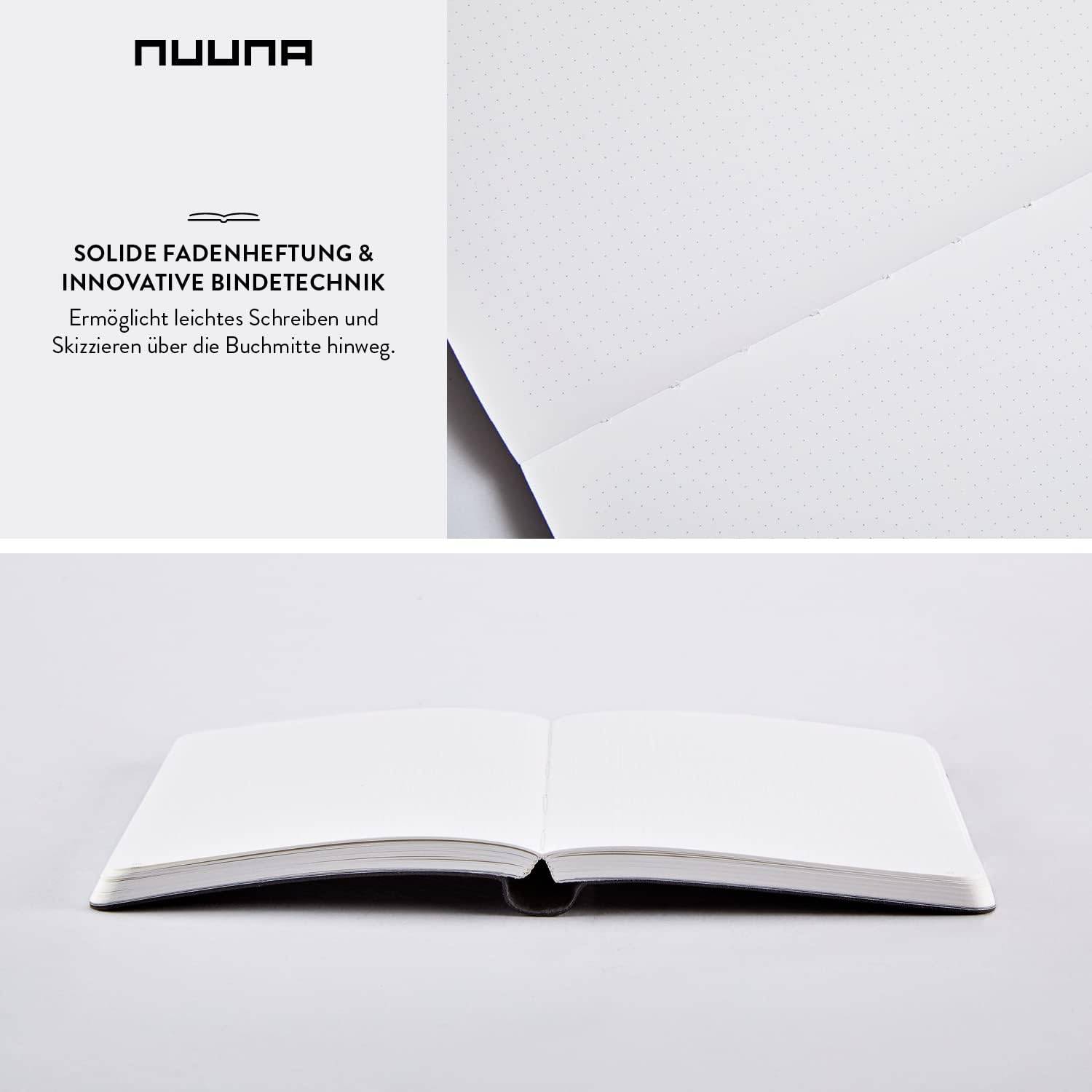 Nuuna Notizbuch A6 Candy S Schwarz Dotted Journal 2,5mm Punktraster 176 Seiten