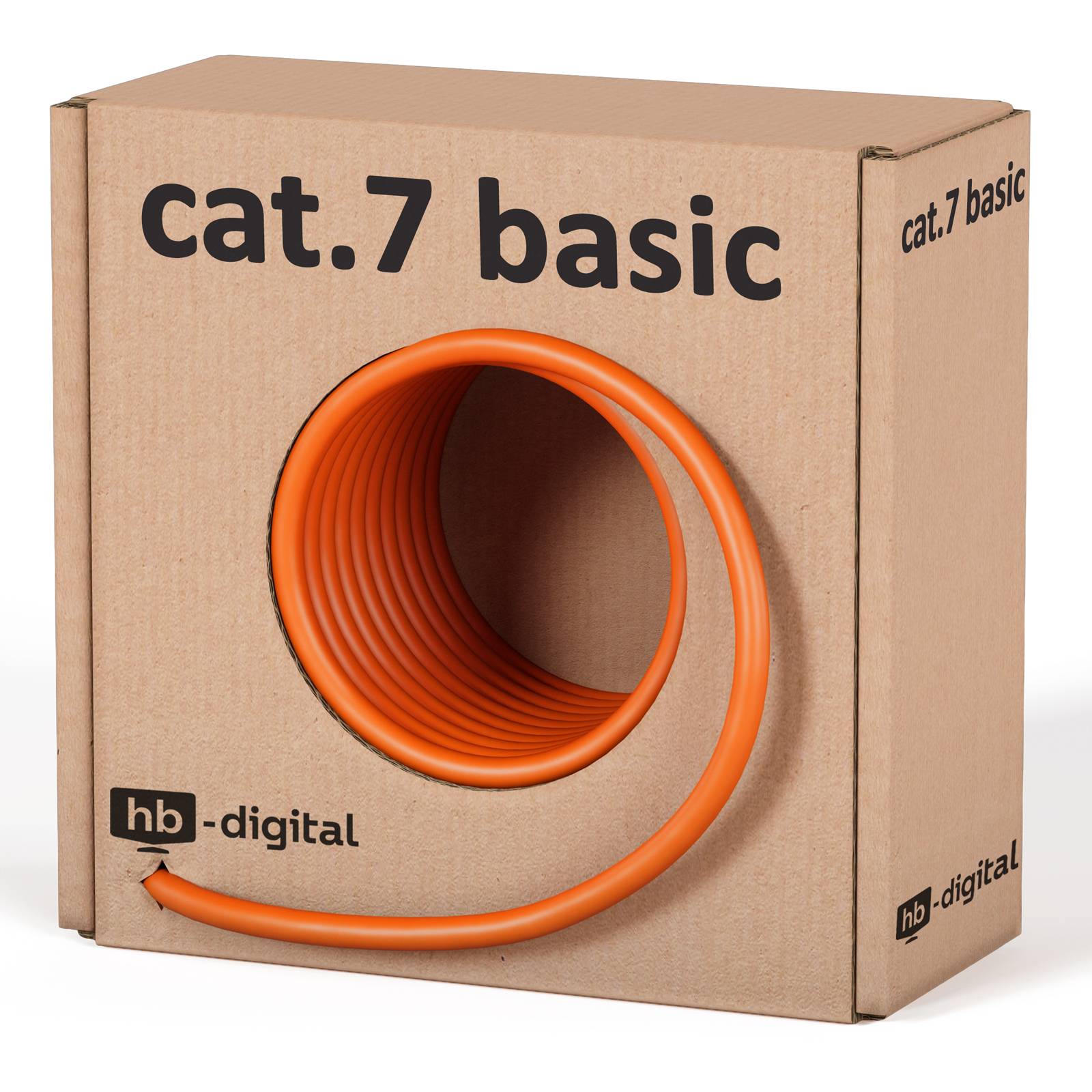 hb-digital Netzwerkkabel CAT 7 BASIC AWG23 S/FTP LSZH Class Eca LAN Kabel 50m