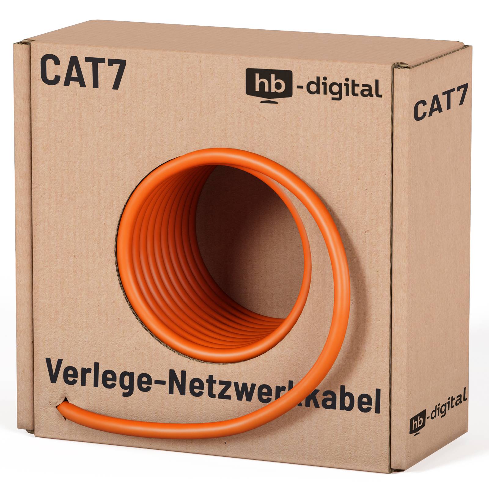 hb-digital Netzwerkkabel CAT 7 BASIC AWG23 S/FTP LSZH Class Eca LAN Kabel 25m