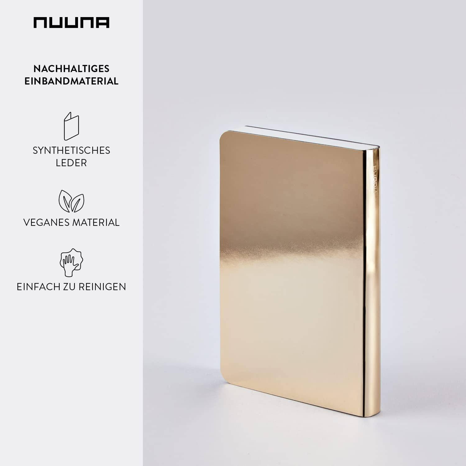 Nuuna Notizbuch A6 Candy S Gold Dotted Journal 2,5mm Punktraster 176 Seiten
