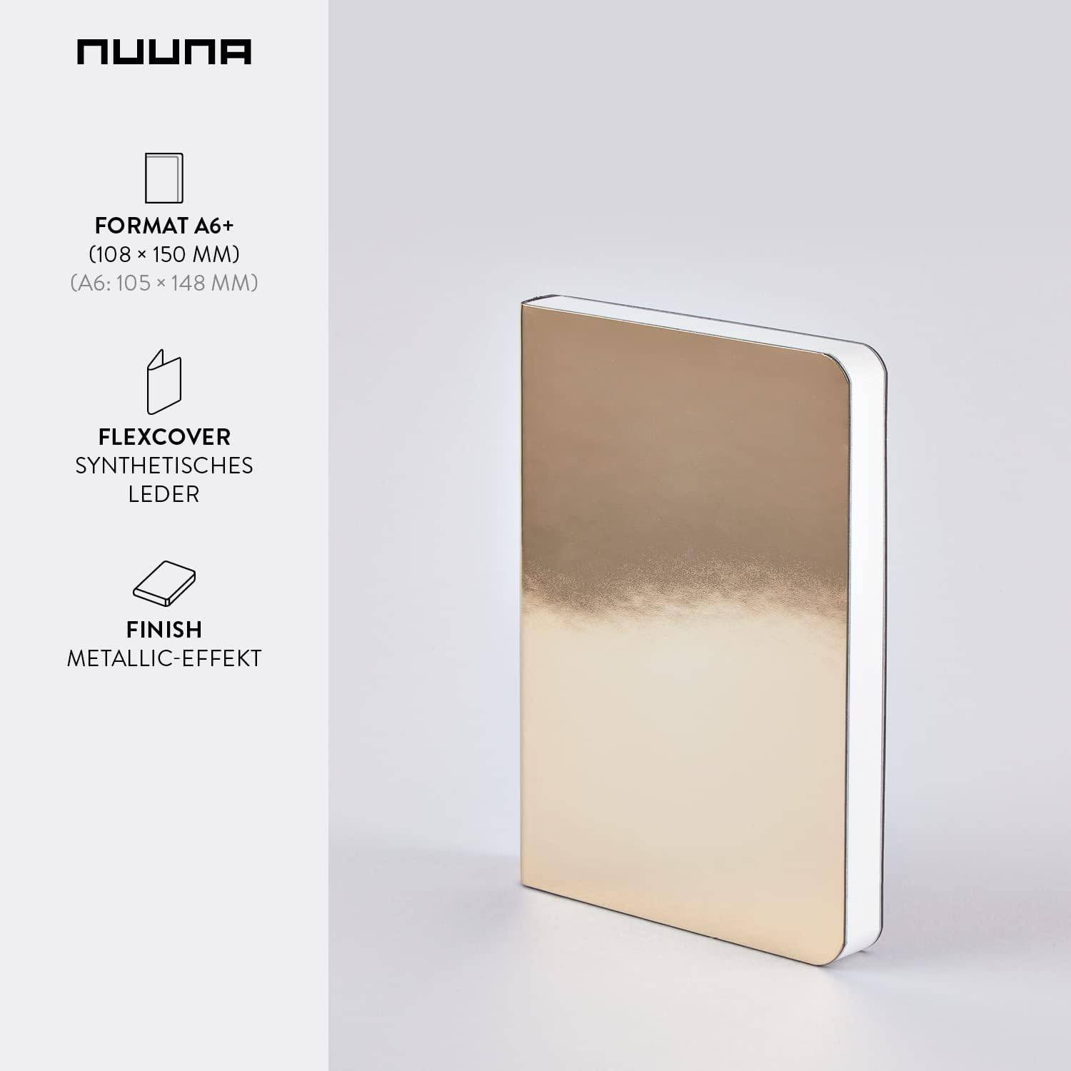 Nuuna Notizbuch A6 Candy S Gold Dotted Journal 2,5mm Punktraster 176 Seiten