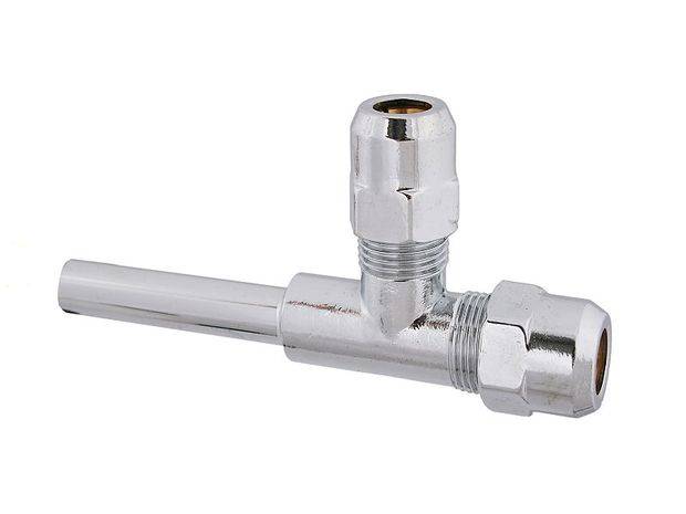 JS T-ABZWEIGSTUECK,2xQUETSCHVER. M.LAENGENAUSGLEICH,DN10,3/8",CHR