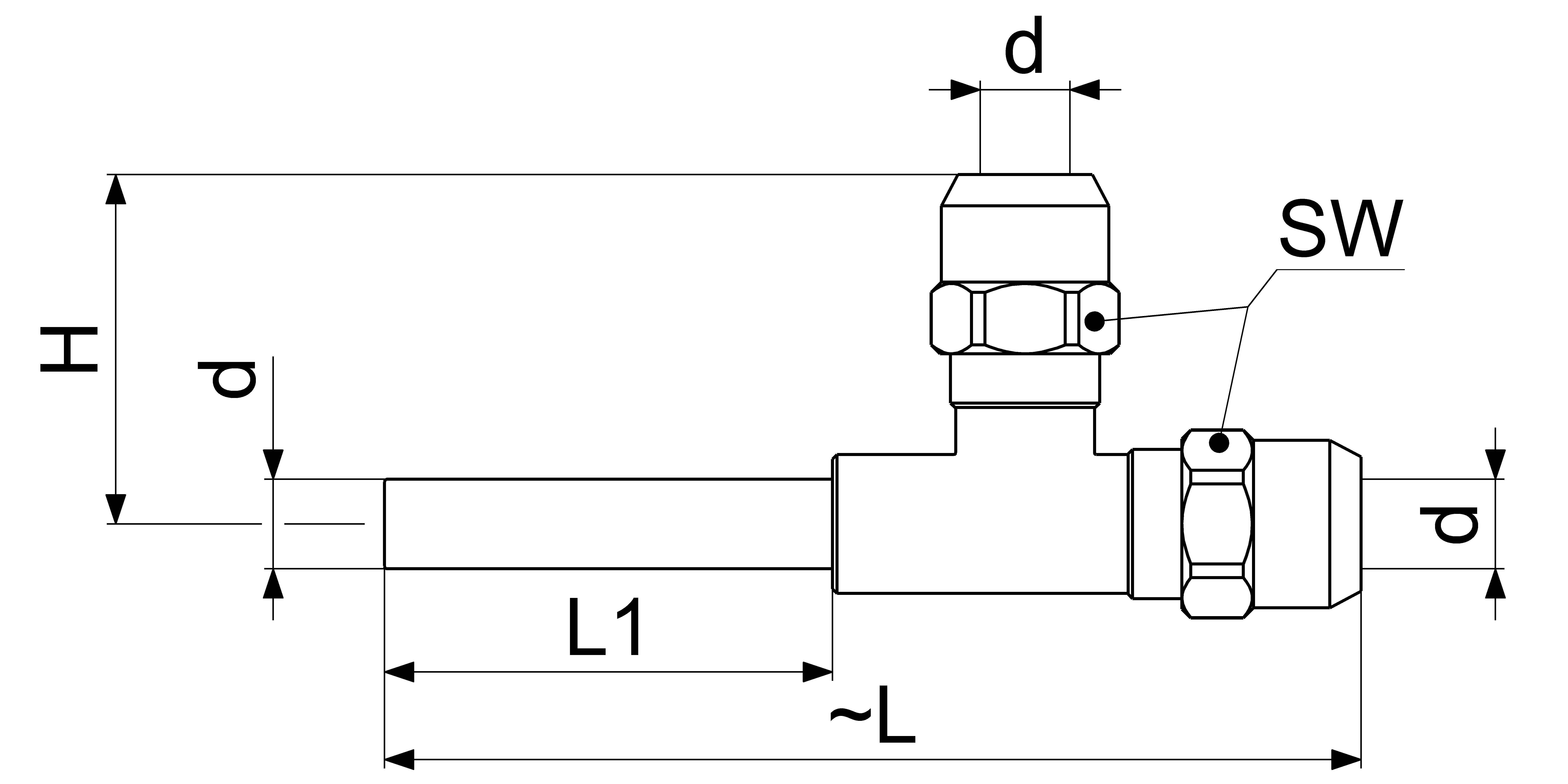 JS T-ABZWEIGSTUECK,2xQUETSCHVER. M.LAENGENAUSGLEICH,DN10,3/8",CHR