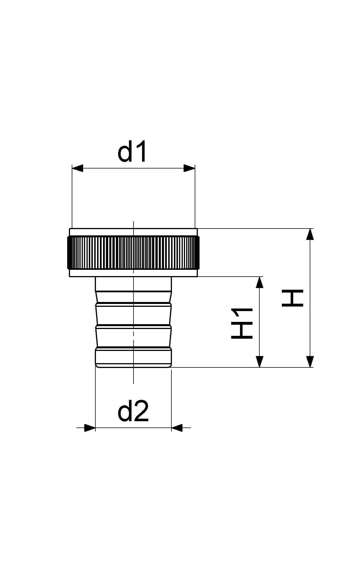 JS SCHLAUCHVERSCHRAUBUNG,2-TEILIG DN20, 3/4", MESSING,VERCHROMT