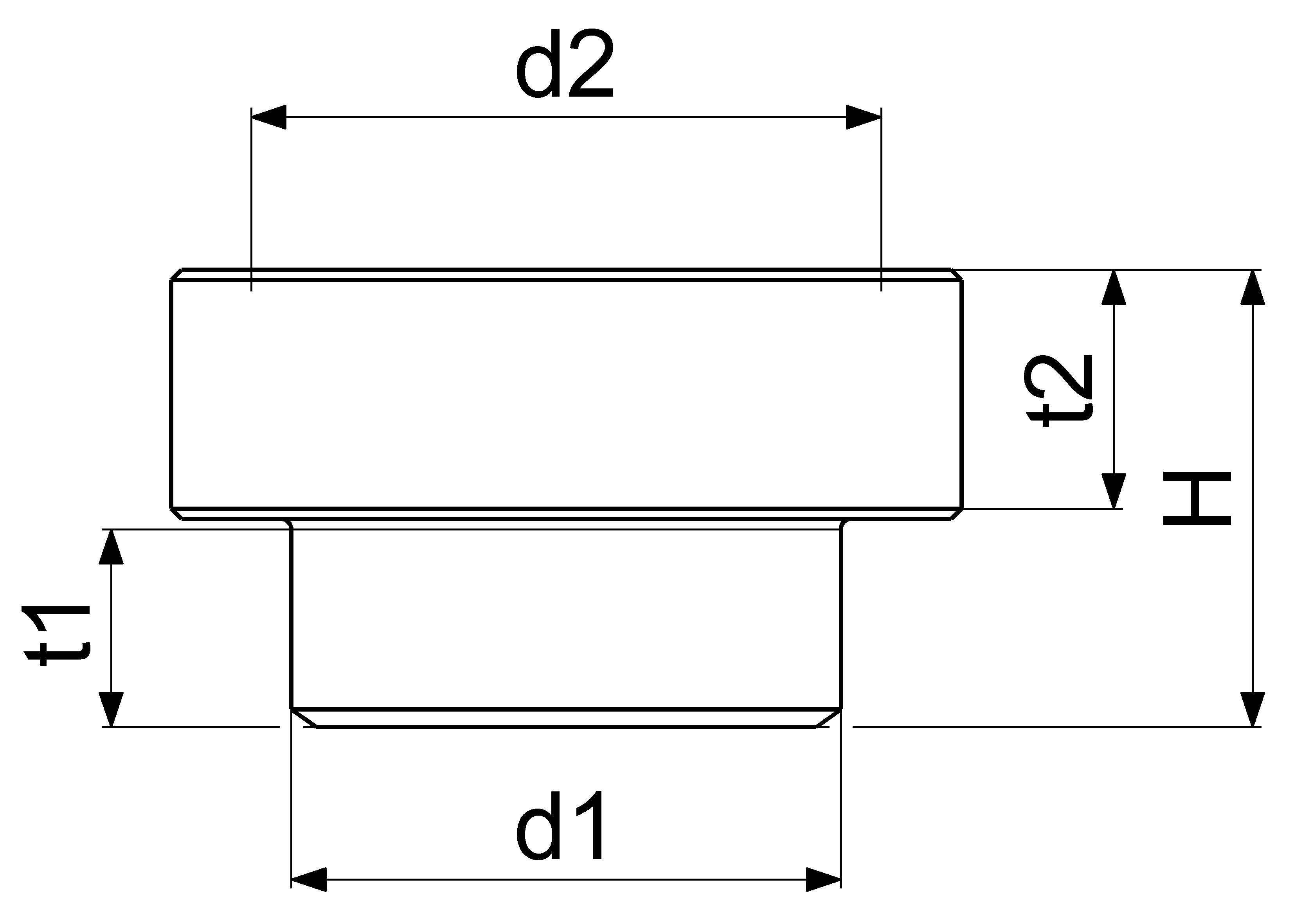 JS UEBERGANGSSTUECK M.R-MU+DICHT. 1"IGx3/4"AG,VERCHROMT