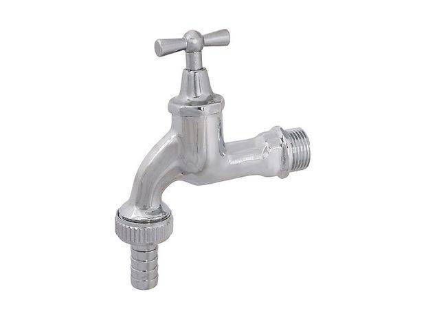 JS AUSLAUFVENTIL MIT METALL-SV KNEBEL-OT,SCHWER,3/4",POL. CHROM