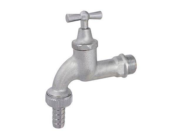JS AUSLAUFVENTIL MIT METALL-SV KNEBEL-OT,SCHWER,3/4",MATT CHROM