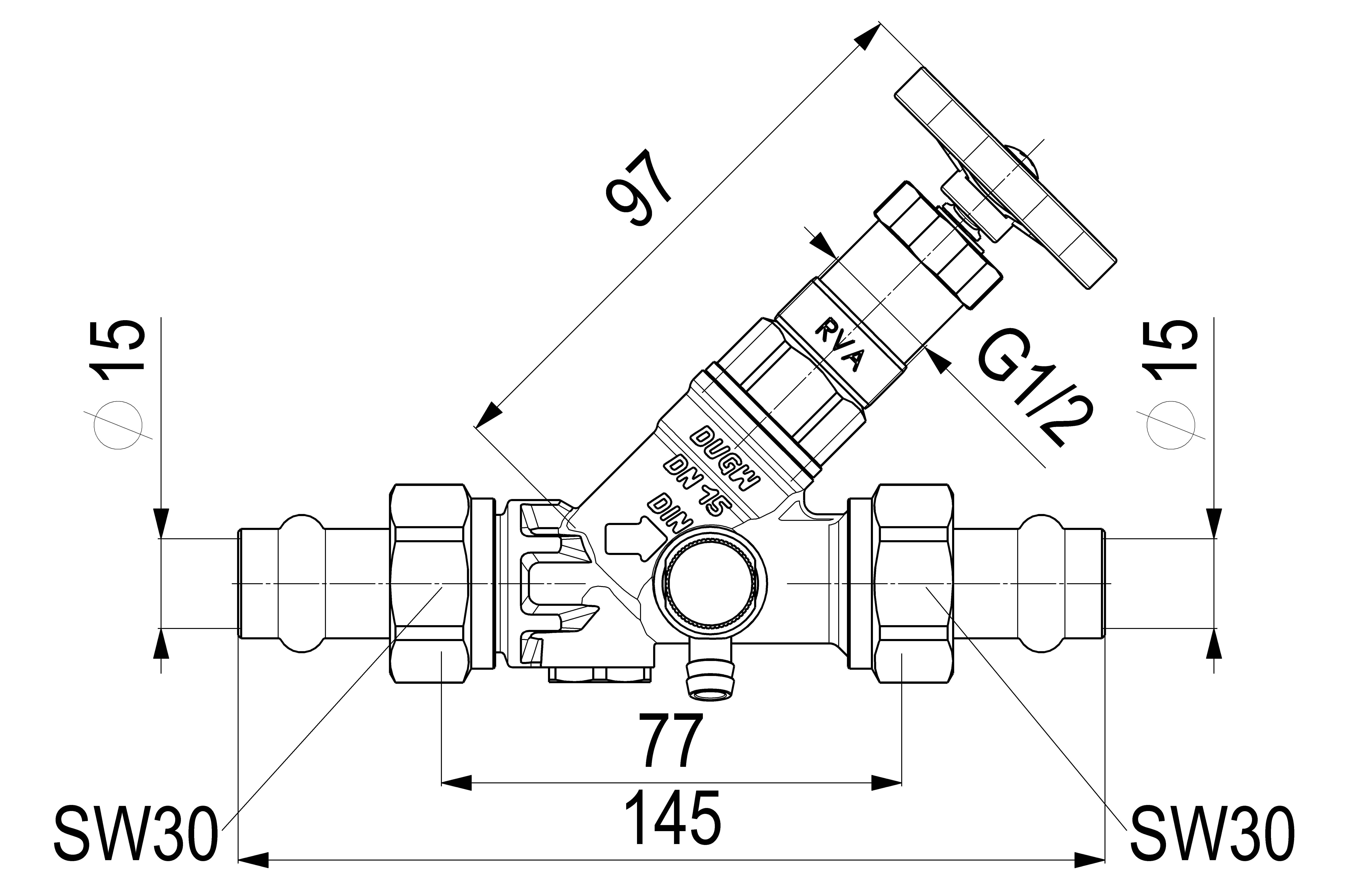 JS KFR-VENTIL, PRESS AG MULTI M.ENTL, N.ST.SP, DN15, PRESS15, DVGW