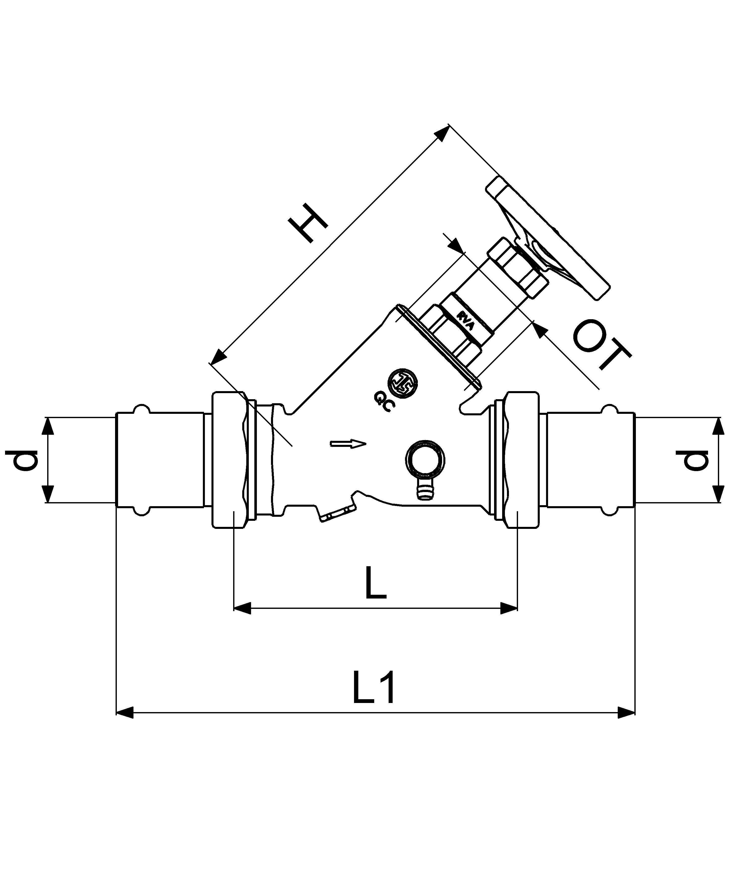 JS KFR-VENTIL, PRESS AG MULTI M.ENTL, N.ST.SP, DN40, PRESS42, DVGW
