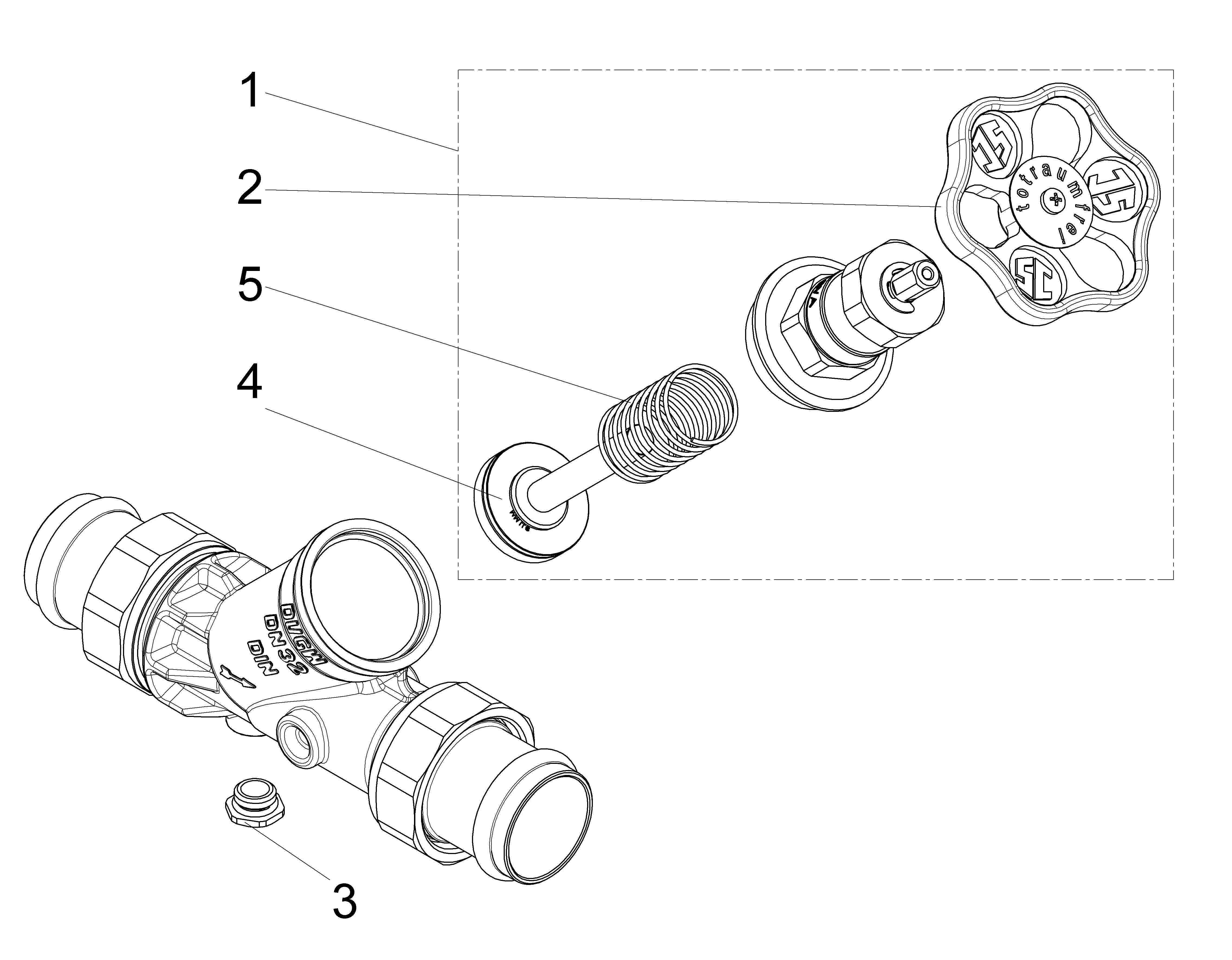 JS KFR-VENTIL, PRESS AG MULTI O.ENTL, N.ST.SP, DN32, PRESS35, DVGW