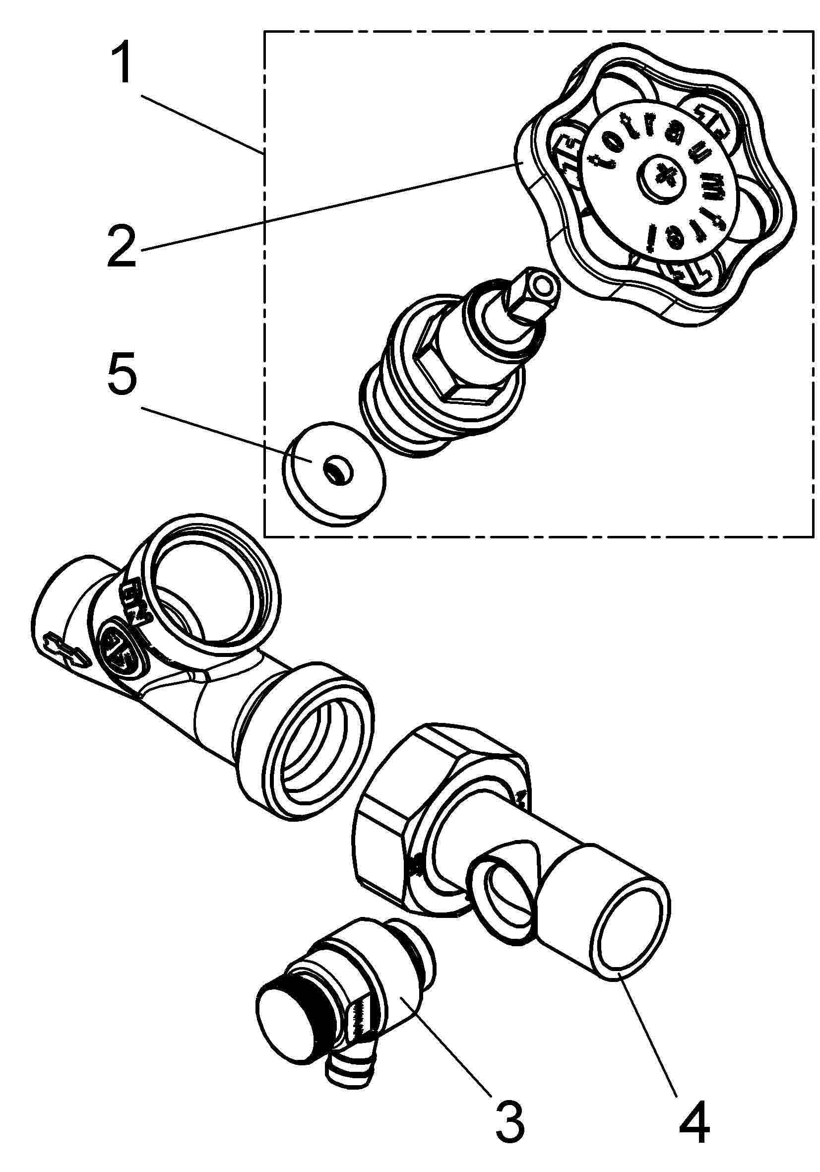 JS SCHRAEGSITZVENTIL,MIT ENTL. IN LOETV.AUSGANG,ST.SP.,DN32,LOET35