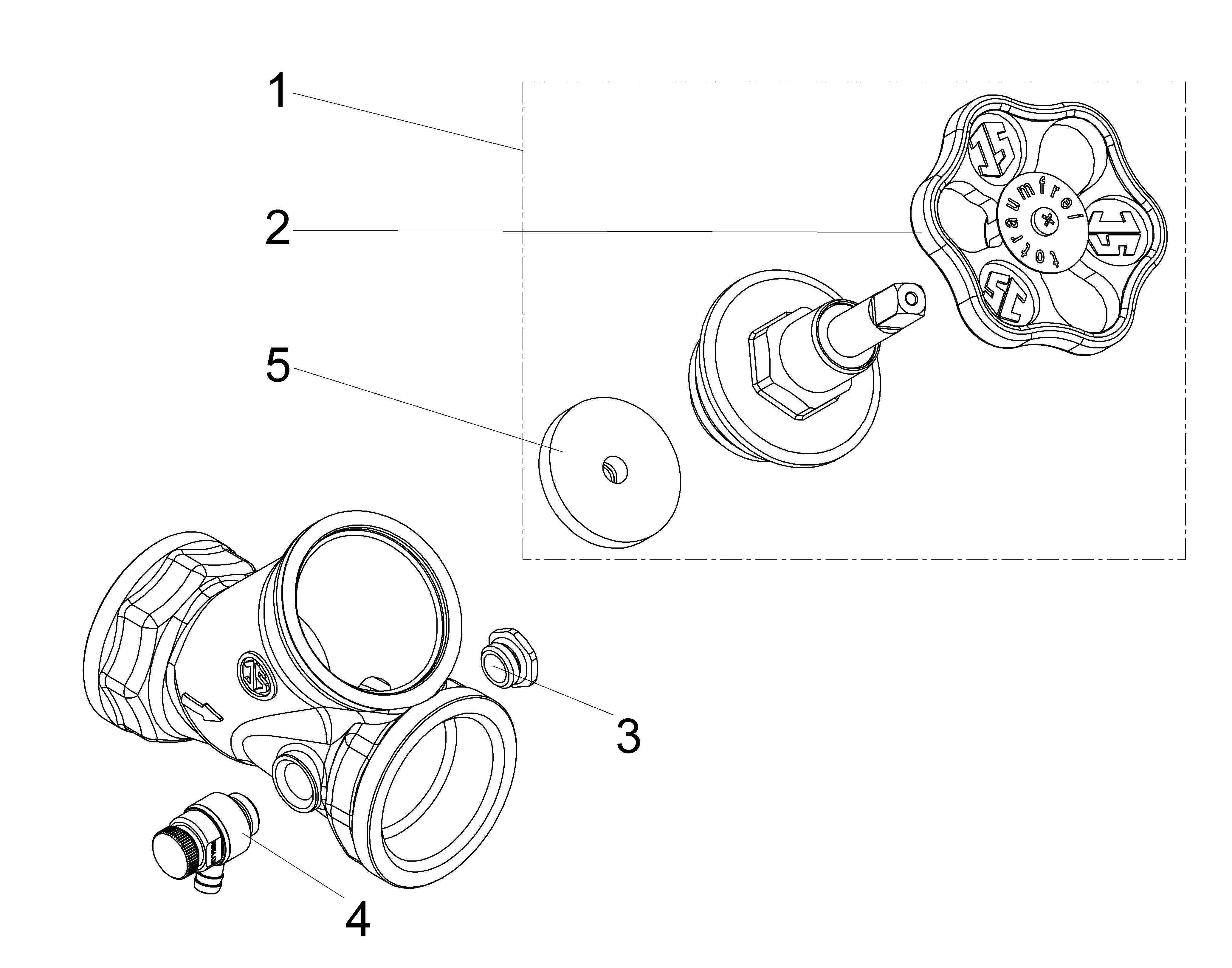 JS SCHRAEGSITZVENTIL,M.ENTLEERUNG STEIGENDE SPINDEL,DN80,IG 3"