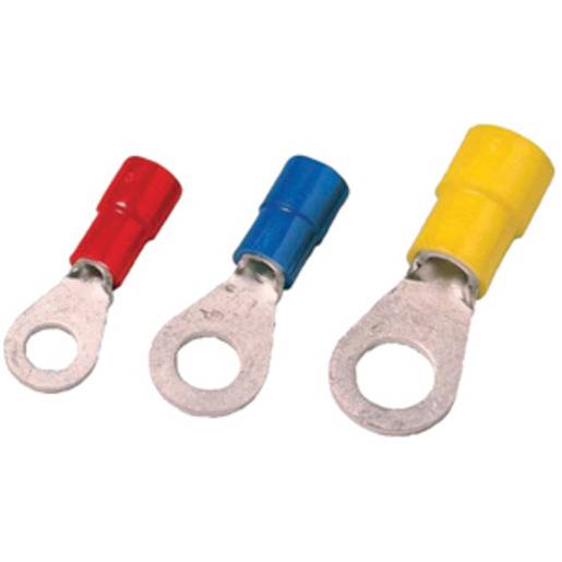 100St. Isolierter Quetschkabelschuh nach DIN 46237, 0,5-1qmm M6 rot
