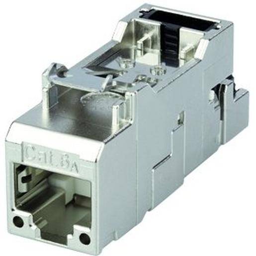 2St. AMJ-S Modul Cat.6Atief T568A, designfähig, Kabelabfangung mit Rastclip