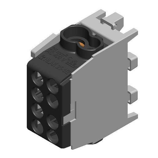 1St. HLAK 25-1/2 M2 schwarz minimodulare Hauptleitungs-Abzweigklemme HLAK 25-1/2 M2 schwarz