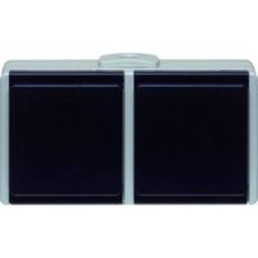 1St. 2-fach Steckdose waagerecht FR AP IP54 2-fach Steckdose 16A 250V