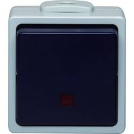 1St. Aus-/Wechselschalter beleuchtet FR AP IP54 Aus-Wechselschalter mit Beleuchtung 10A 250V