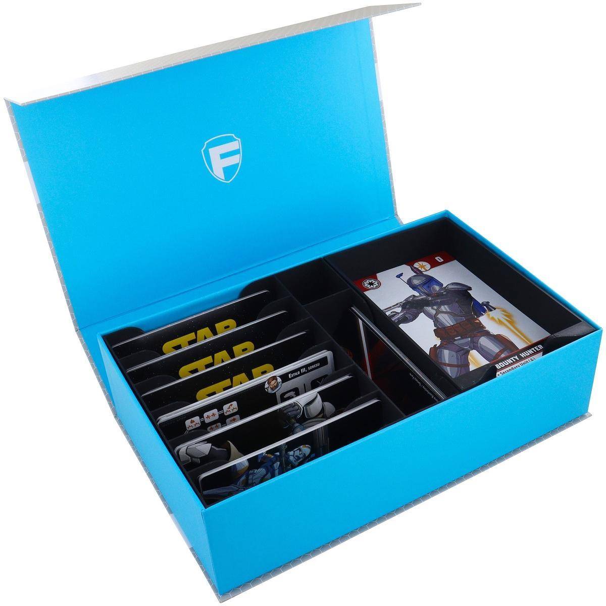 HSMB075P51 - Feldherr Magnetbox blau mit Kartenhalter für Star Wars: Shatterpoint – für 760 Karten
