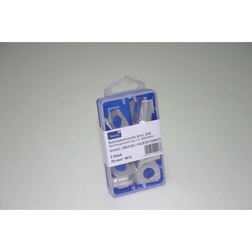 1Pk = 5 Stück Rohrkabelschuh 70 mm² M12 verzinnt