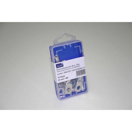 1Pk = 10 Stück Rohrkabelschuh 25 mm² M8 verzinnt