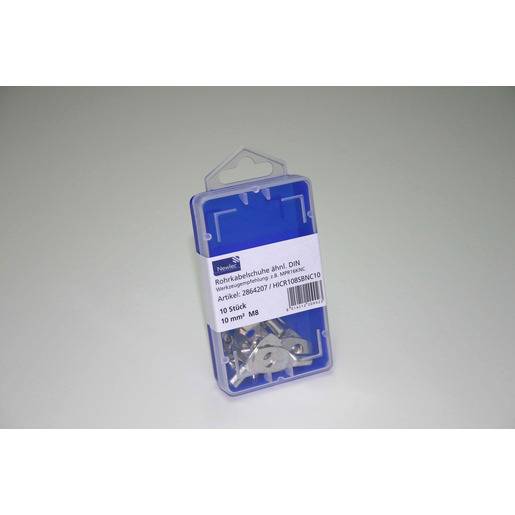 1Pk = 10 Stück Rohrkabelschuh 10 mm² M8 verzinnt