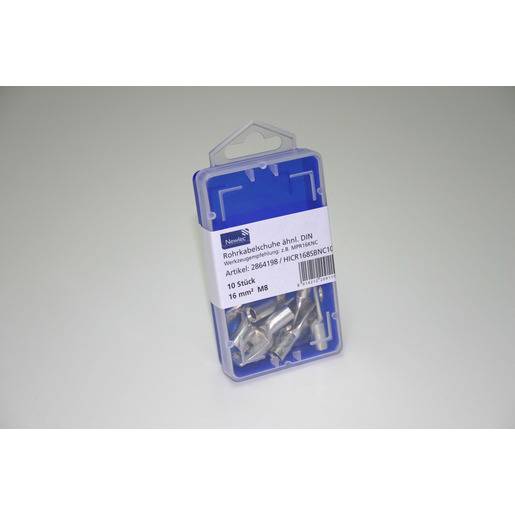 1Pk = 10 Stück Rohrkabelschuh 16 mm² M8 verzinnt