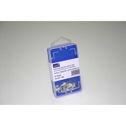 1Pk = 10 Stück Rohrkabelschuh 10 mm² M6 verzinnt