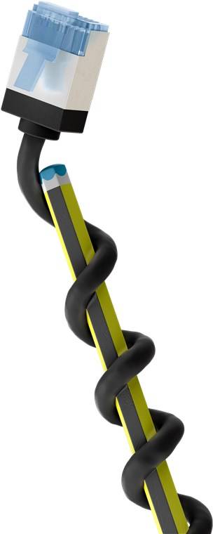 Goobay 74317 Ultraflexibles CAT 6A Patchkabel, slim, U/FTP, schwarz, 0.5 m - extrakurze Stecker, reiner Kupferleiter (CU), LSZH, TPE-Mantel, AWG 32
