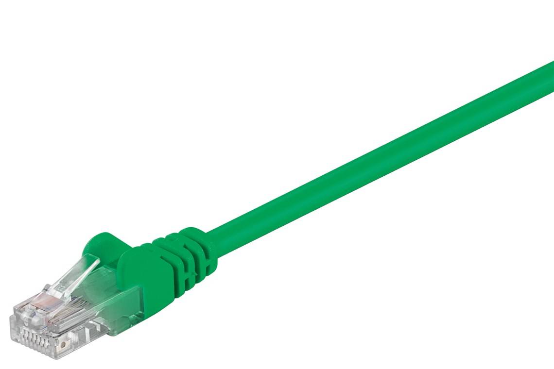 250x Goobay 95558 CAT 5e Patchkabel, U/UTP, Grün, 1.5 m - Kupferkaschierter Aluminiumleiter (CCA)
