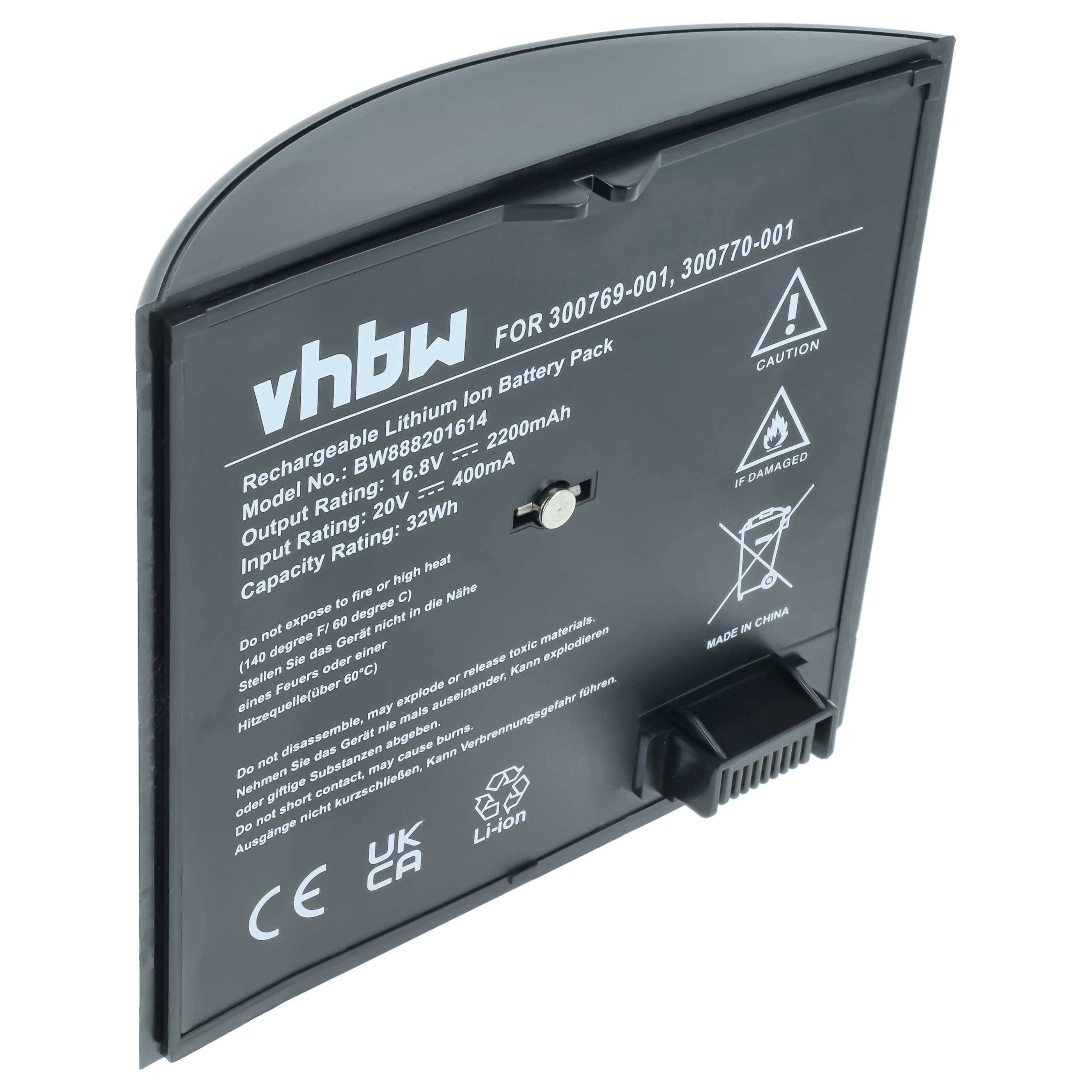 vhbw Akku kompatibel mit Bose SoundLink Air | Lautsprecher Boxen Speaker (2200 mAh, 16,8 V, Li-Ion)