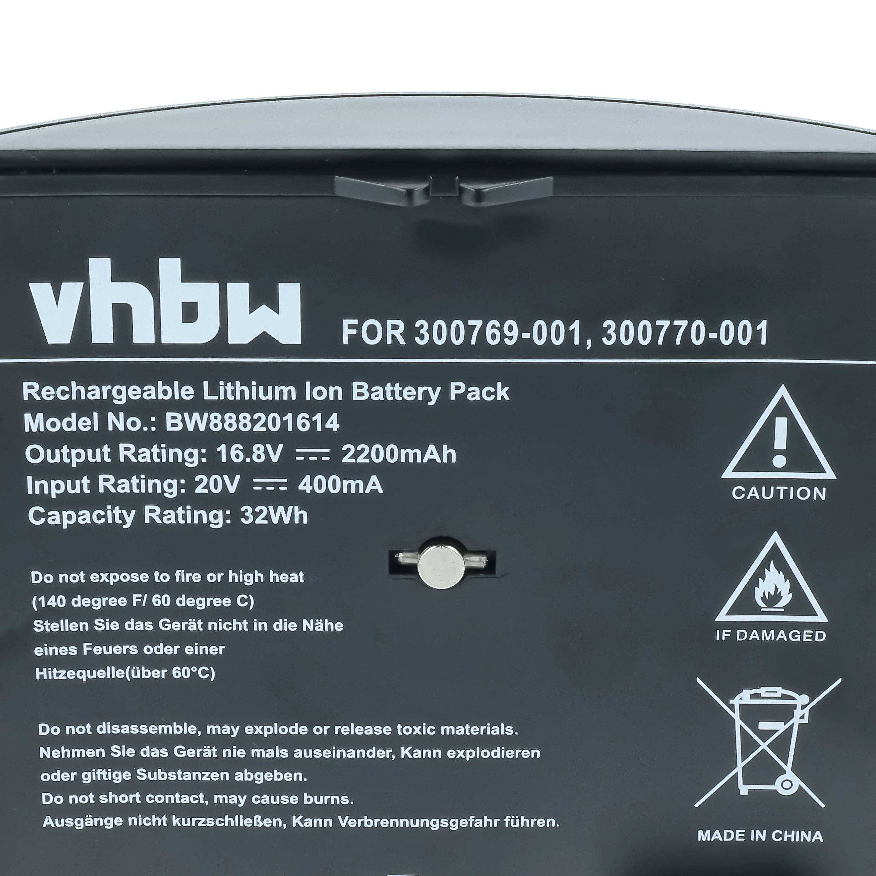 vhbw Akku kompatibel mit Bose SoundLink Air | Lautsprecher Boxen Speaker (2200 mAh, 16,8 V, Li-Ion)