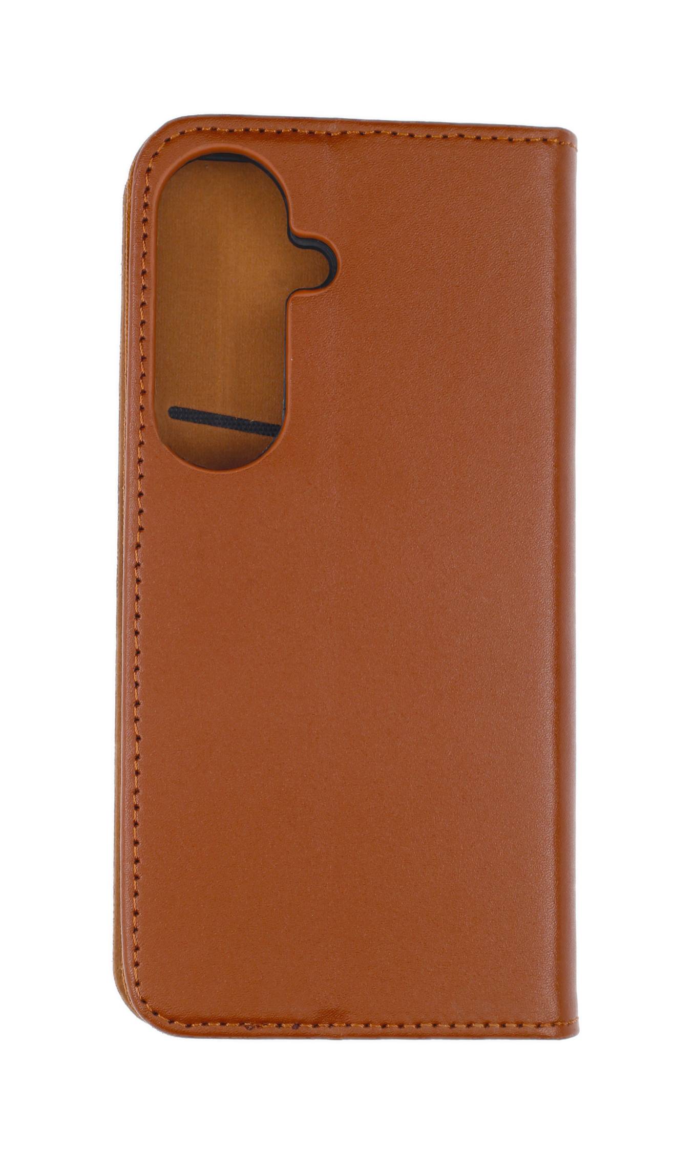 JAMCOVER Echt Leder Bookcover Braun für Samsung Galaxy S26 5G