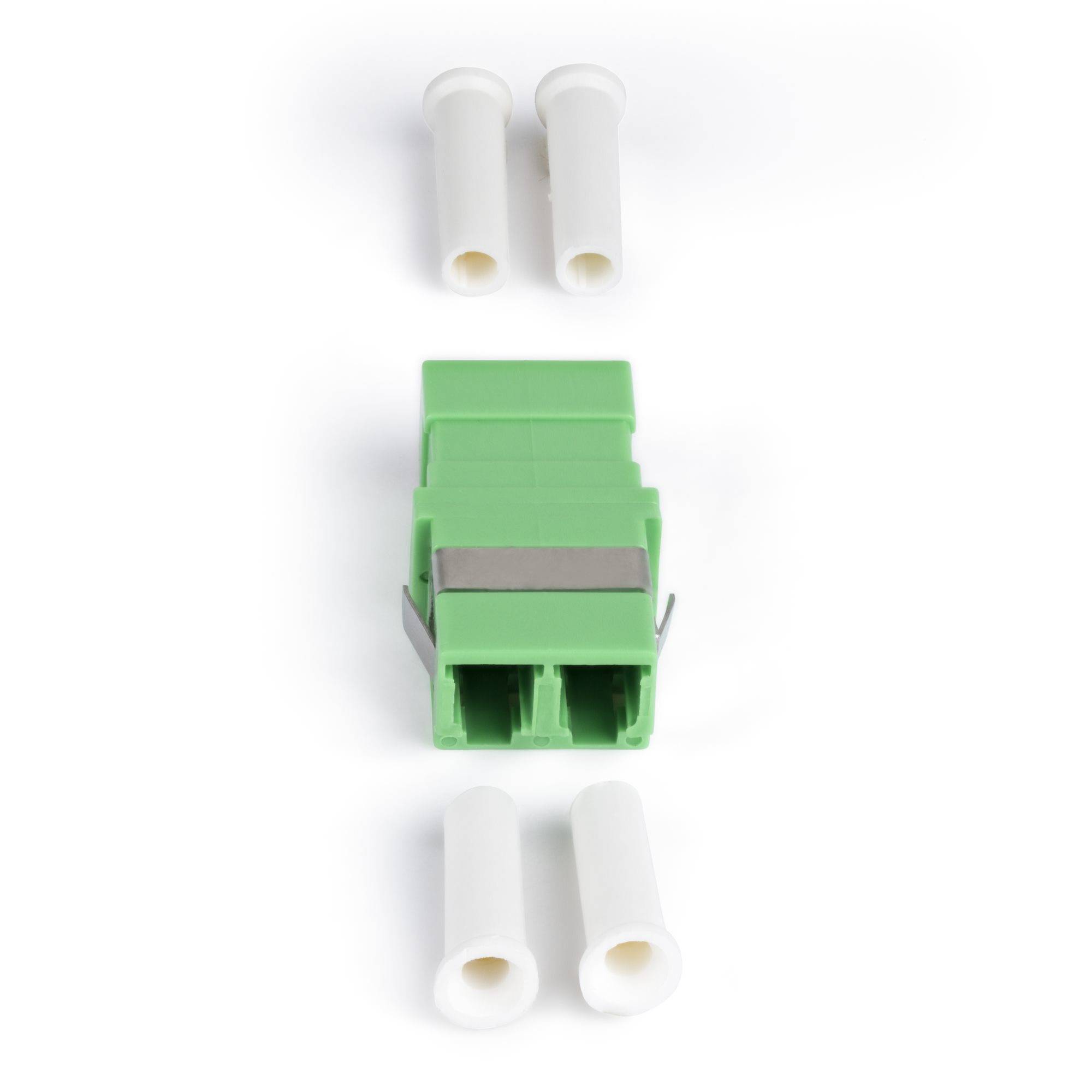 StarTech.com LC auf LC Kupplung 10er Pack, OS2 Singlemode LC Glasfaser Kupplung im SC-Formfaktor ohne Flansch, LC/APC Duplex Adapter, LC/APC, Grün