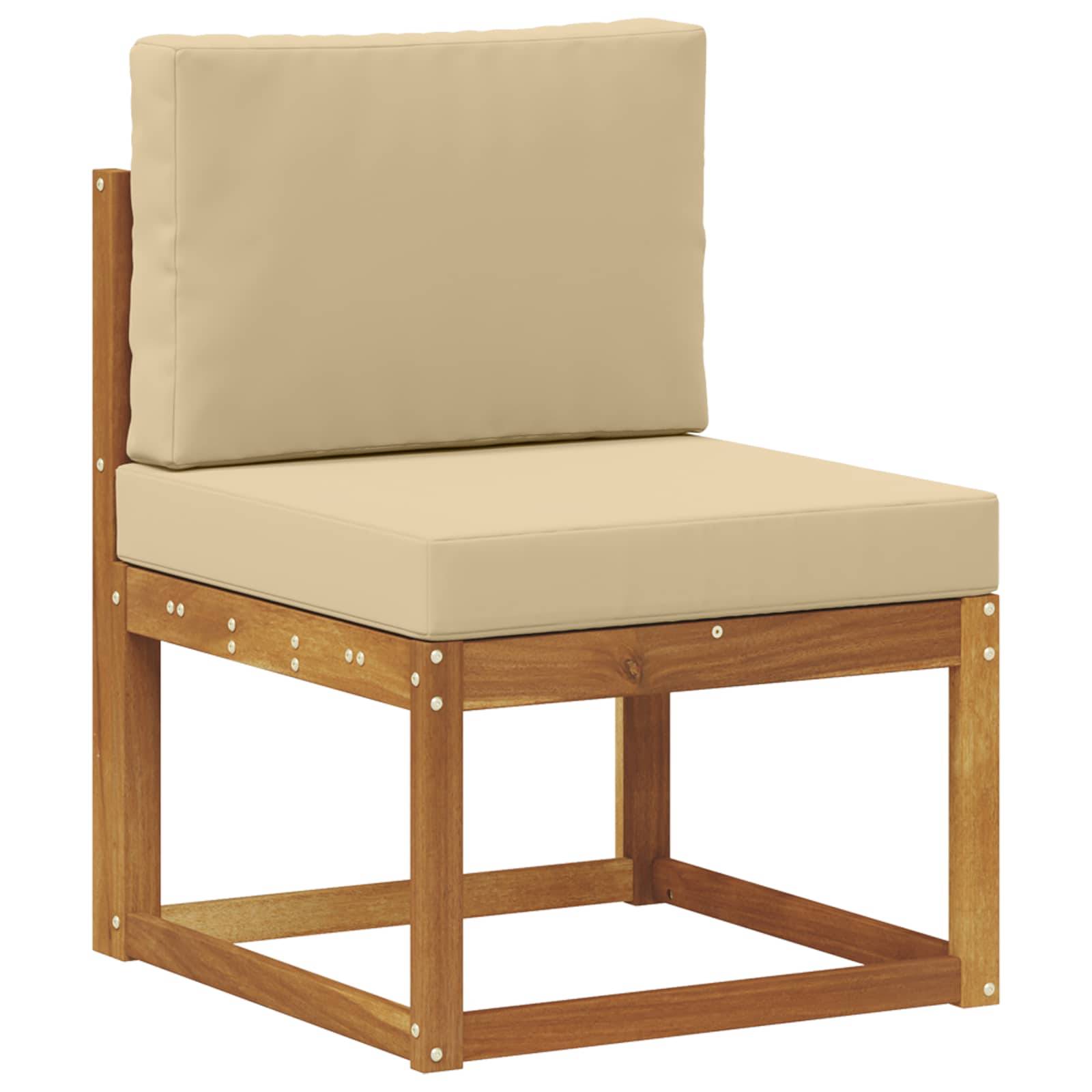 vidaXL Outdoor-Sofagarnitur mit Kissen 8 pcs Natur und Beige