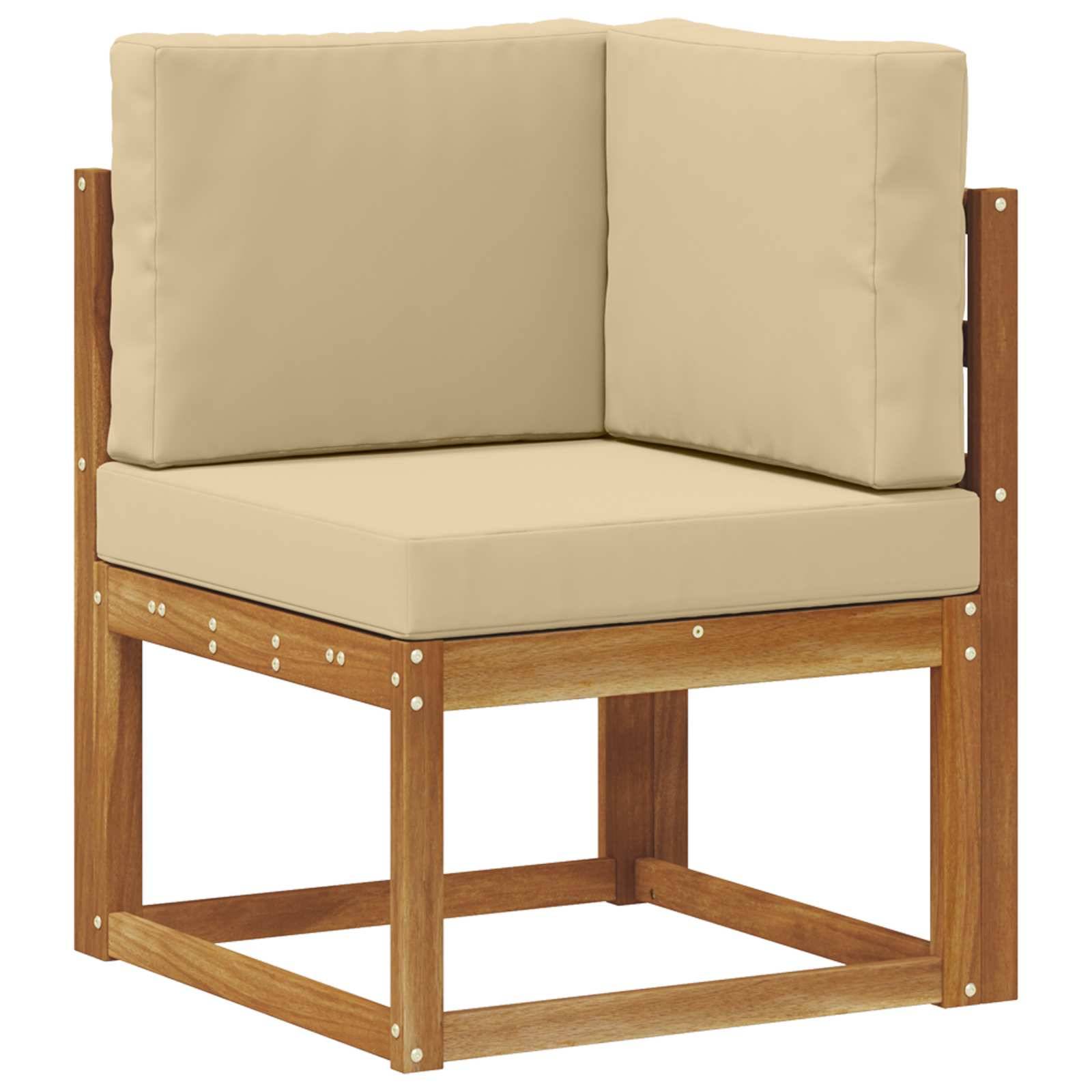 vidaXL Outdoor-Sofagarnitur mit Kissen 8 pcs Natur und Beige Polyester