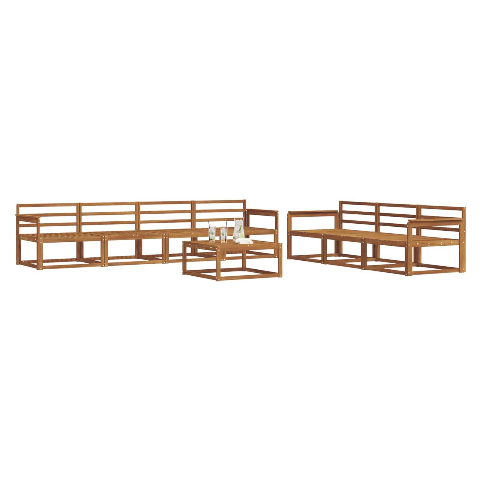 vidaXL Outdoor-Sofagarnitur 8 pcs Natur Massivholz Akazie